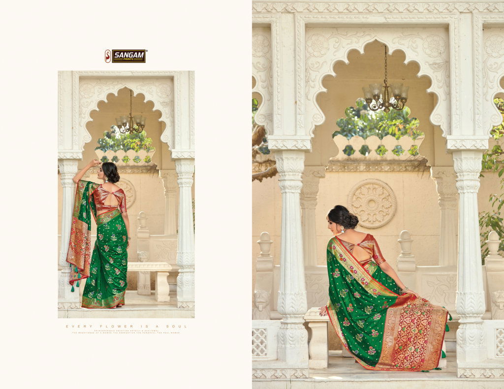 Sangam Shreelekha Latest Fancy Designer  Pure Silk Sarees Collection